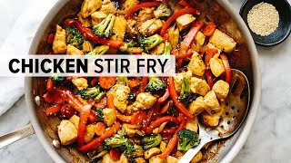 CHICKEN STIR FRY  easy healthy 30minute dinner recipe [upl. by Lazarus]