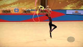 STOYANOVA Anna NOR  2018 Rhythmic Worlds Sofia BUL  Qualifications Ribbon [upl. by Eseryt]