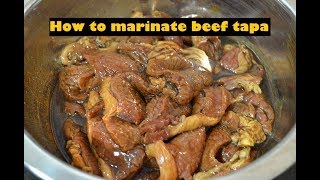 How to marinate beef tapa [upl. by Anawd157]