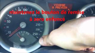 TUTO réinitialiser le compteur de vidange Renault how to reset oil change indicator HD [upl. by Ahsiuqet700]