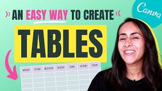 How to Create TABLES with Canva [upl. by Grose]