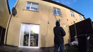 Render softwashing cleaning practical demonstration – 1 [upl. by Craddock710]