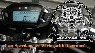 Easy Motorcycle Speedometer Wiring HOW TO amp DIAGRAMS [upl. by Ndnarb]