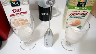 Oat Milk vs Almond Milk part 2 Frothing Test [upl. by Ahseinaj]