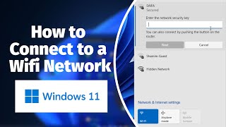 How to Connect to a Wifi Network in Windows 11 [upl. by Enyleve]