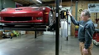 HOW TO 4 post car lift cable and lock adjustment four post car lift operation Car lift safety [upl. by Birecree]