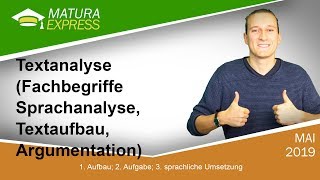 Textanalyse  Zentralmatura Deutsch September 2019 18 [upl. by Norven]