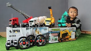 Unboxing Mainan Mobil Truk  Excavator Damkar Mobil Molen amp Mobil Beko  Koleksi Mainan RC [upl. by Elleinnad845]