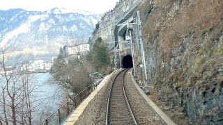 ★ 2x🎥 🇨🇭Bellinzona  Basel cab ride with snowfall Switzerland [upl. by Macdougall]