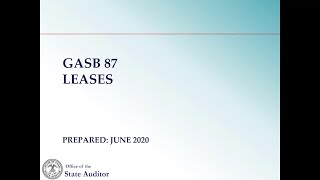 GASB 87 Leases Overview [upl. by Menken]