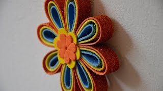 Móvil de flores de Goma eva  Manualidades para todos [upl. by Gromme242]