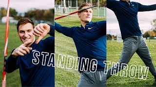 How to throw the javelin  5  The standing throw [upl. by Petes]