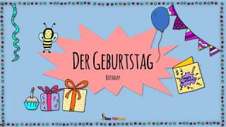 Deutsch lernen  Geburtstag birthday 1 [upl. by Barney]