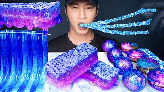 ASMR GALAXY HONEYCOMB JELLY NOODLES GALAXY PLANET GUMMY MACARONS NERDS ROPE MUKBANG 먹방 [upl. by Esirrehc]