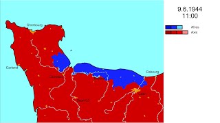 WWII Western Front Every Hour  1 June 1944 [upl. by Pinette153]