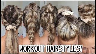 EASY GYMWORKOUT HAIRSTYLES SHORT MEDIUM amp LONG HAIRSTYLES [upl. by Baker]