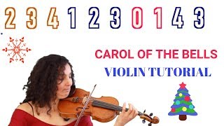 How To Play Carol Of The Bells On The Violin 🎻 Tutorial [upl. by Aihsatsan625]