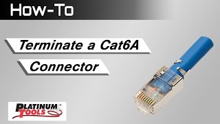 How To Terminate a Cat6A Connector [upl. by Alaehs870]