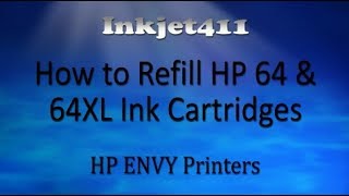 Refilling HP 64 amp 64XL Ink Cartridges [upl. by Relyks926]