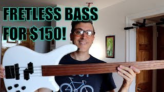 Rogue Series 3 Fretless Bass Demo and Review  Budget Fretless Bass [upl. by Orlina]