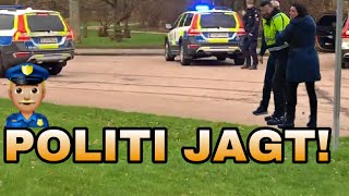 POLITIJAGT I BIL VILD ANHOLDELSE FANGET PÅ FILM [upl. by Loos]