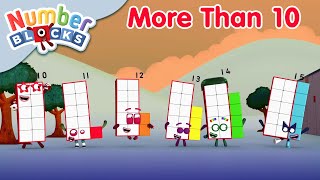 Numberblocks  More than 10  Learn to Count [upl. by Cohleen]