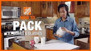 How to Pack Dishes and Glasses  The Home Depot [upl. by Enahsal]