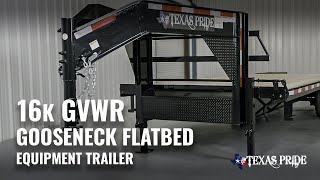 Walk Around 16K Gooseneck Flatbed Equipment Trailer  Texas Pride Trailers [upl. by Netti]