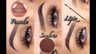 COMO HACER CEJAS CON GEL  SOMBRA  LAPIZ [upl. by Errecart]