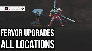 All Fervor Upgrades Locations Baptism of Faith Trophy  Blasphemous [upl. by Rehposirhc]