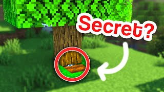 I turned a Tree into a Hidden Minecraft Base [upl. by Lian]