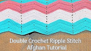 Crochet Ripple Stitch Afghan Tutorial  DIY Crochet Blanket [upl. by Lindell73]