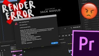 Premiere Pro GPU Render Error quotHOW TO FIXquot [upl. by Kilbride193]