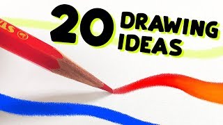 20 EASY DRAWING IDEAS THAT ANYONE CAN DO [upl. by Dong]