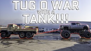 Tank Tracks VS Tires  Ultimate Tug O War [upl. by Nareik]