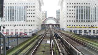 Riding the London DLR train from Lewisham to Bank [upl. by Herschel]