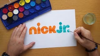 nick jr logo  timelapse painting [upl. by Airenahs44]