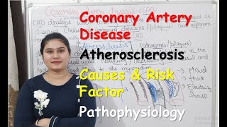 Coronary Artery Disease in Hindi  Atherosclerosis  Causes amp Risk Factor  Pathophysiology [upl. by Iralav]