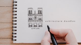 How To Draw Buildings  Architecture Doodles For Beginners [upl. by Esined]