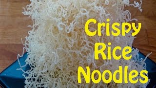 How to Cook Rice Noodles  Crispy Rice Noodles  The Frugal Chef [upl. by Oravla899]