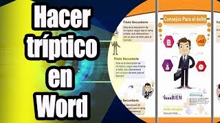 Como hacer un triptico en Word [upl. by Ancelin]