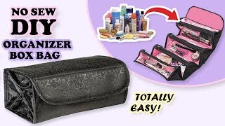 FANTASTIC DIY COSMETICS BAG  No Sew Transparent Makeup Bag Keeper From Scratch [upl. by Allayne]