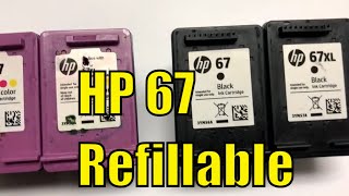 How to make a HP 67 Refillable Cartridge with SPONGE [upl. by Ayoras54]