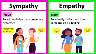 SYMPATHY vs EMPATHY 🤔  Whats the difference  Learn with examples [upl. by Nennahs]