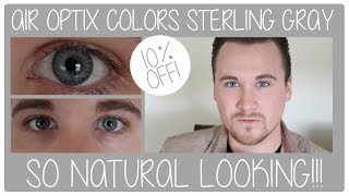 Air Optix Colors Contact Lenses Sterling Gray Review [upl. by Emmons]