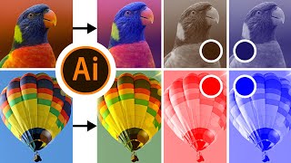 UPDATED How to Change Image Colors in Adobe Illustrator  Tutorial [upl. by Terle]