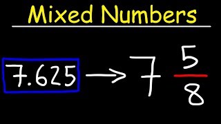 Decimals to Mixed Numbers [upl. by Sardse945]