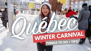 QUEBEC WINTER CARNIVAL  10 Things to do at Carnaval ft the Parade Ice Sculptures amp Food [upl. by Bathesda867]