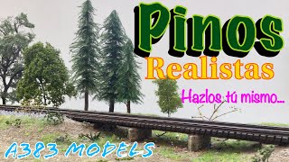 ABETOS o PINOS 🌲REALISTAS 😱 para maqueta o dioramas🚂 [upl. by Ahseiat299]