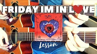 Friday Im In Love  The Cure  Intro Guitar Lesson [upl. by Kalli]